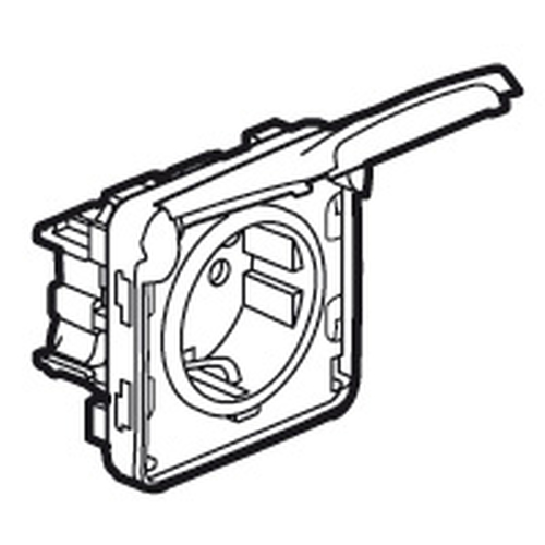 Legrand 069640 PLEXO Розетка с заземлением в рамку  белая (69640) (069640)
