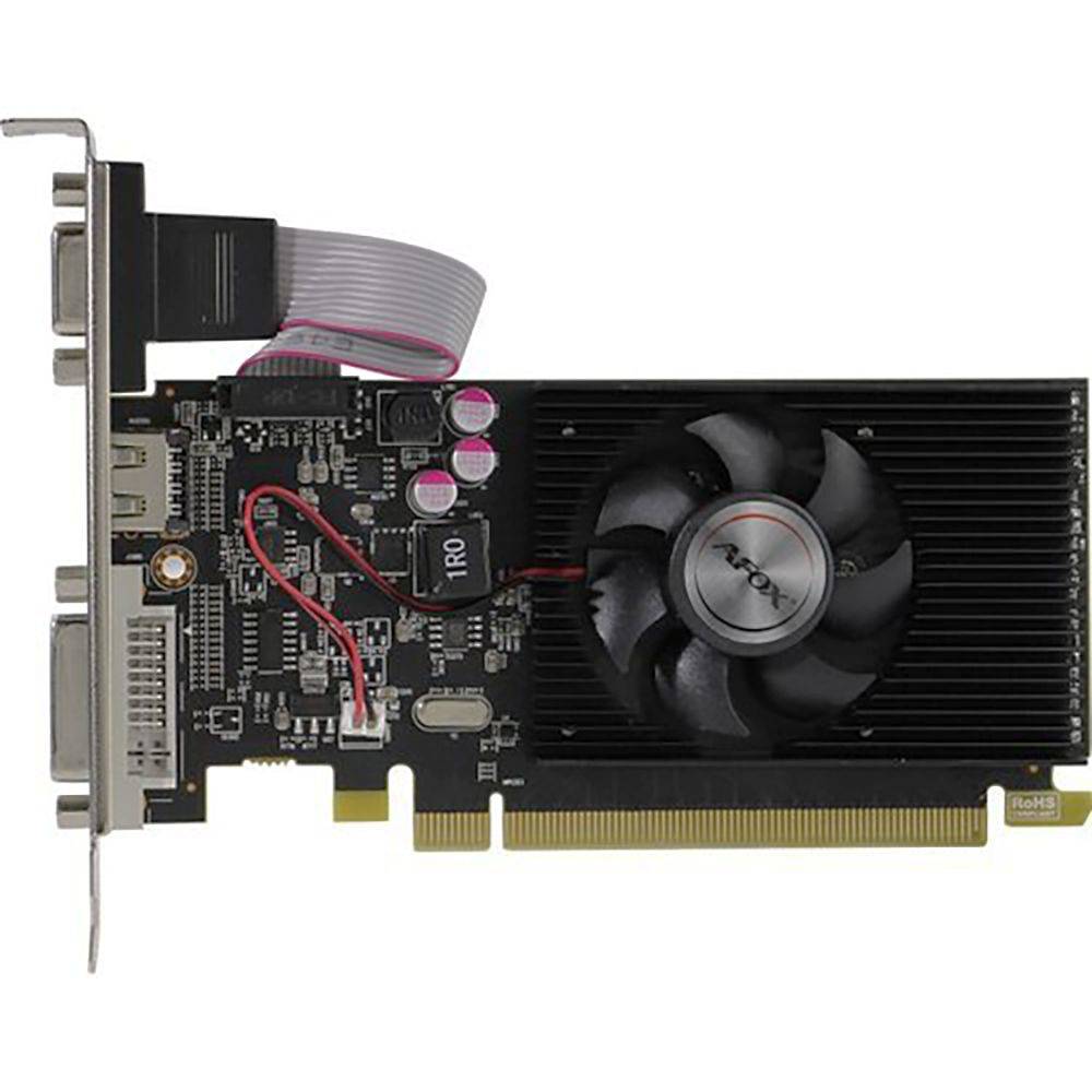 Видеокарта AFOX AMD - Radeon R5 220, PCI-E 2.0 16x, GDDR3 1GB 64bit, 1x VGA, 1x DVI-D, 1x HDMI, max 2560 x 1600, 19Вт, 168мм, AFR5220-1024D3L5