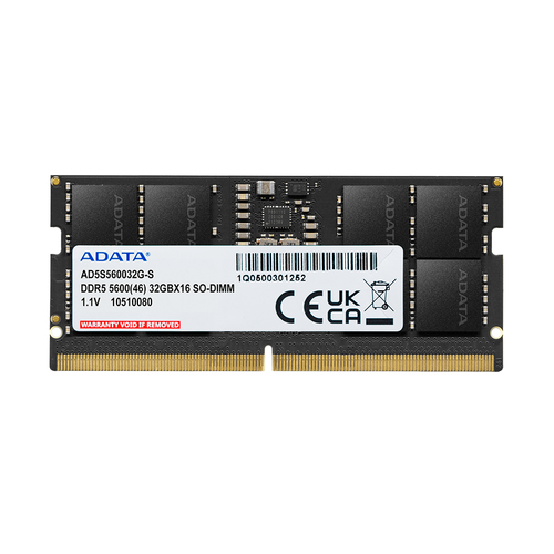 Оперативная память DDR5 16GB 5600MHz A-Data AD5S560016G-S RTL PC5-44800 CL46 SO-DIMM 262-pin 1.1В single rank Ret [AD5S560016G-S]