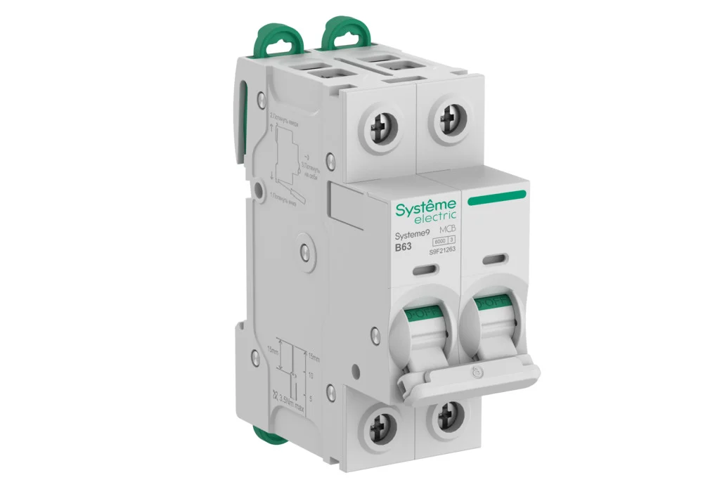 Systeme Electric Systeme9 Автоматический выключатель (АВ) B 63A 2P 6kA 400В