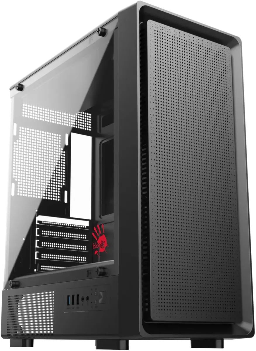 Компьютерный корпус Bloody BD-CC118 черный без БП mATX 8x120мм 2xUSB 2.0 1xUSB 3.0 audio bott PSU