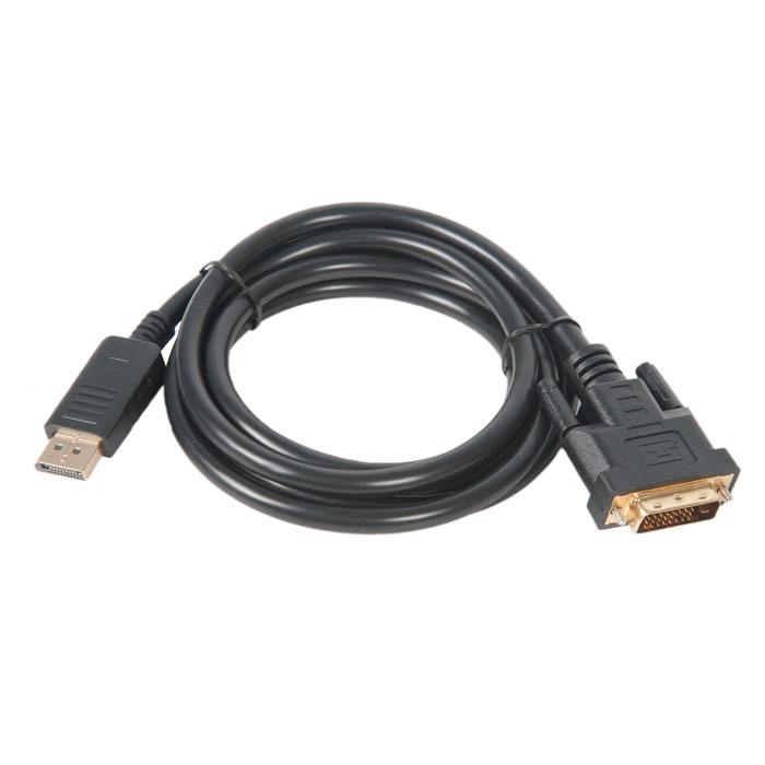 Bion Кабель DisplayPort - DVI, 20M/24+1M, однонаправленный, позолоченные контакты, 1.8 м, черный [BXP-CC-DPM-DVIM-018]