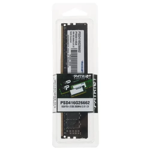 16Gb Patriot Signature Line [PSD416G26662] DDR4 2666 МГц, 19(CL)-19-19-43