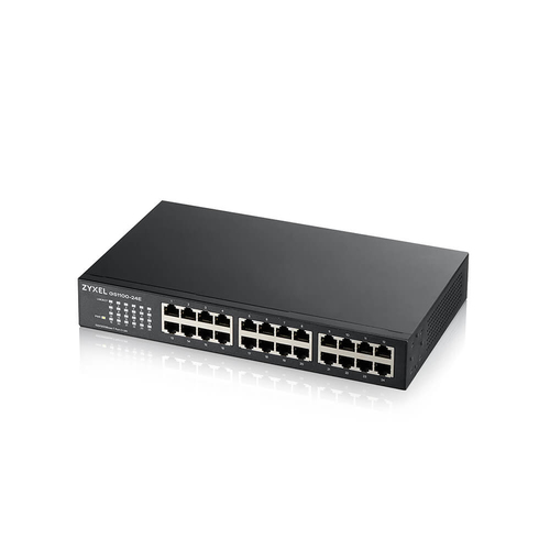 GS1100-24E-EU0103F - Unmanaged Gigabit Switch Zyxel GS1100-24E, 24xRJ-45: 1G, rack 19", fanless