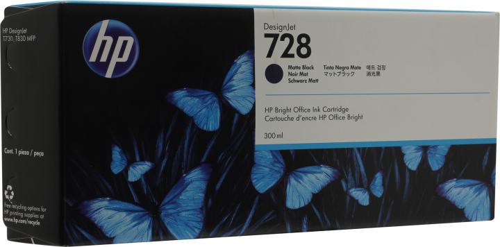 Картридж HP F9J68A (№728) Matte Black для HP  DesignJet  T730/T830