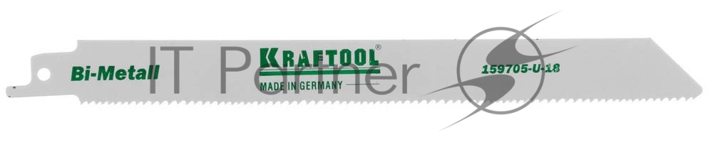 Пилка KRAFTOOL "INDUSTRIE QUALITAT" для эл/ножовки, Bi-Metall, по металлу, дереву, шаг 1,8-2,5мм, 180мм[159705-U-18]