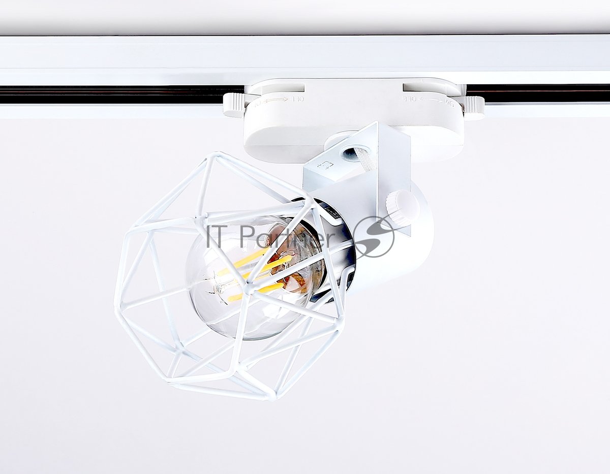 Трековый однофазный светильник Ambrella light GL5001 WH белый E27 max 40W D92x163