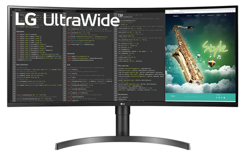 35"    ЖК монитор LG 35WN65C-B (Curved LCD, 3440x1440, HDMI, DP, USB  3.0  Hub)