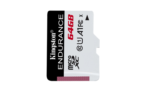 Карта памяти Kingston Kingston High Endurance microSDXC 64 ГБ SDCE/64GB Class 10, A1, UHS Class 1, запись - 30 Мбайт/сек, чтение - 95 Мбайт/сек (290226)