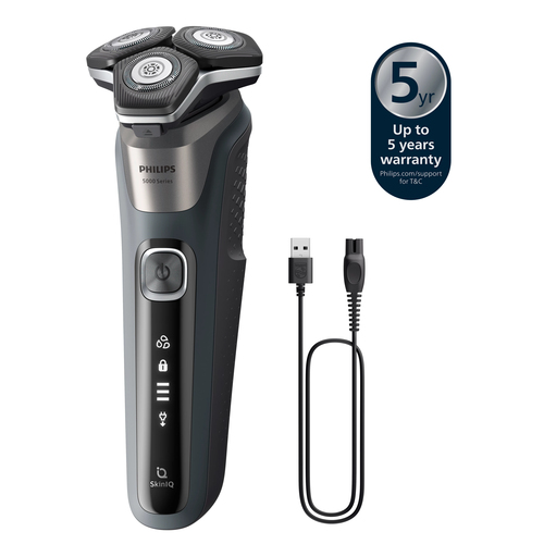 Бритва роторная Philips Series 5000 S5887/10 реж.эл.:3 питан.:аккум. серый