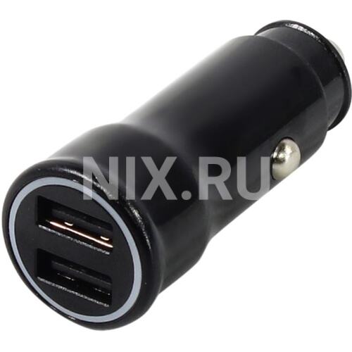 Wiiix <UCC-5-2-01-ANT> Автомобильное зарядное уст-во USB  (Вх.12-24V,Вых.5V, 2.4A, 2xUSB)