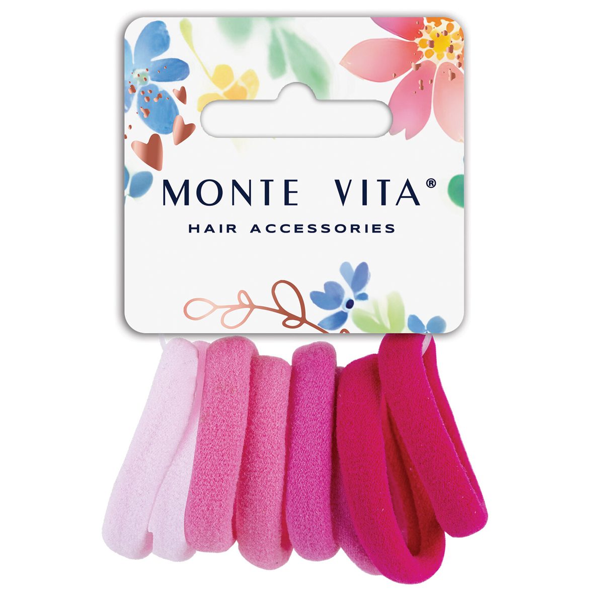 Резинки для волос Monte Vita 1У457048, набор 8шт., розовые, 240 уп.
