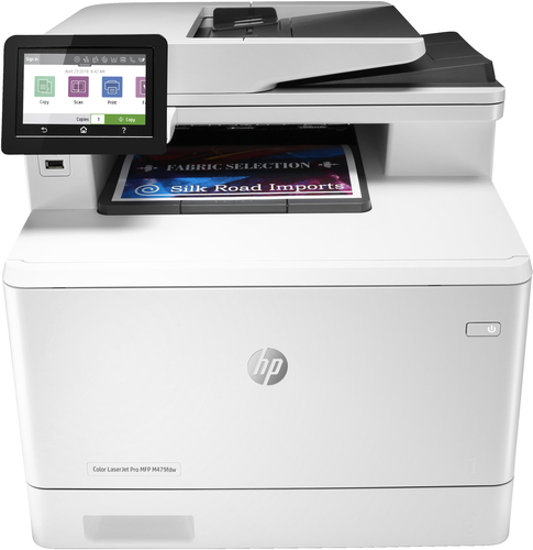 HP Color LaserJet Pro M479fdw(Pr/Scan/Copier/Fax A4, 600x600(IR3600)dpi, 27color/27mono ppm, 512Mb+512Mb flash, 2 лотка(250л+50л), Двухсторонняя печать, ДАПД(29(46)ppm) на 50л, Сенсорный дисплей 10,9 см, печать,сканирование с USB носителей, ePrint, беспроводная сеть 802.11b/g/n/USB/GLAN)(Замена CF379A) ( W1A80A )