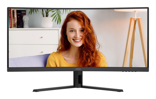 LCD AOC 34" CU34B3E {Curved 21:9 3440x1440 120Hz 1/4ms 300cd HDMI DisplayPort Tilt HDR10 Internal Vesa}