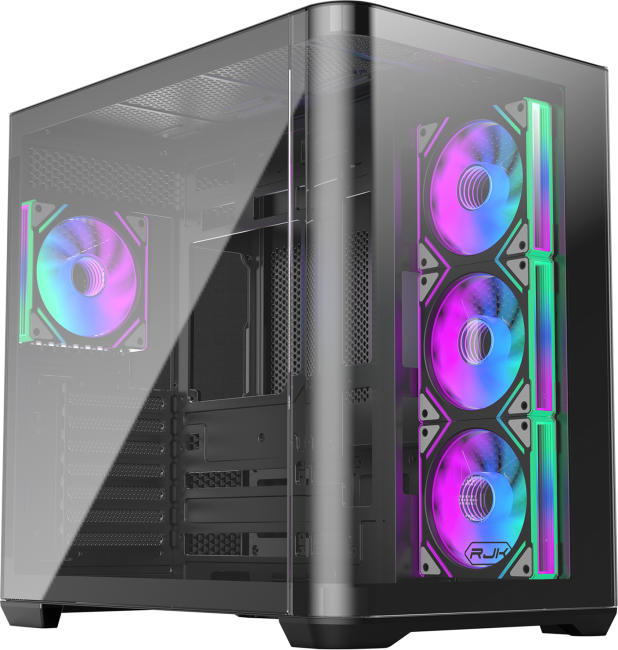 0R20B00255 RAIJINTEK CO LTD  Корпус без блока питания/ Case Raijintek ATREUS BT4, Midi-Tower,  TG,  4x120mm  ARGB, 2xUSB-A