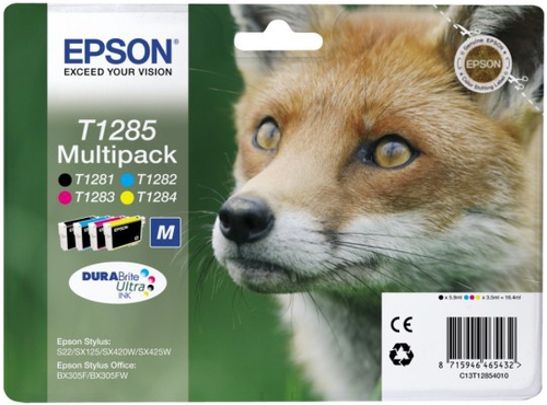 Картридж EPSON C13T12854010 Epson для S22/SX125 (yellow,ligh-blue,purpur,black)