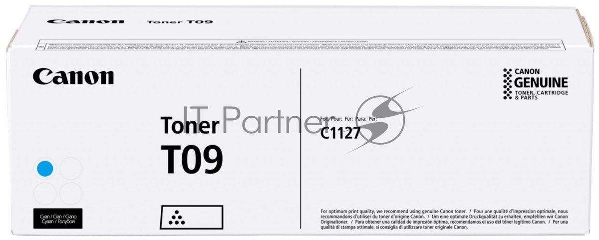 Тонер Canon T09 CY 3019C006 голубой туба для копира i-SENSYS X C1127iF, C1127i, C1127P