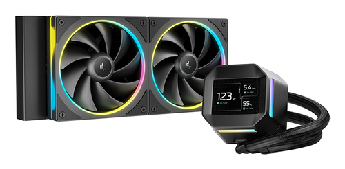 R-LM240-BKDMMC-1 - Кулер с водяным охлаждением, Deepcool, LM240, Intel 1851/1700/1200/115х и AMD AM5/AM4/, TDP 280W, 2*120мм FD12 ARGB, 600-2400 RPM±10%, 72,04CFM, 38,71 dB(A), Чёрный