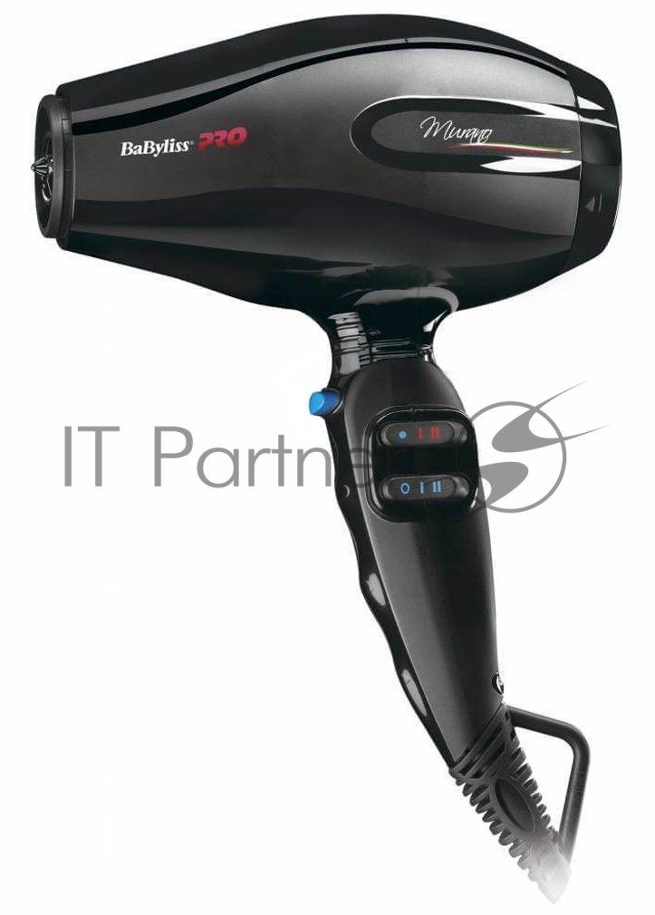 Фен BaByliss Pro Murano черный, 2000 Вт, компактный, ионизация