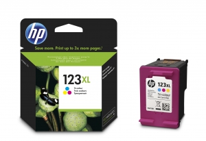 Картридж струйный HP (F6V18AE) Deskjet 2130, №123XL, цветной, увеличенной ёмкости, оригинальный, ресурс 330 стр.