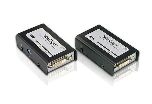 Удлинитель Aten ProAV green: DVI/Audio 2xCat 5 Удлинитель (1920x1200@40 м)