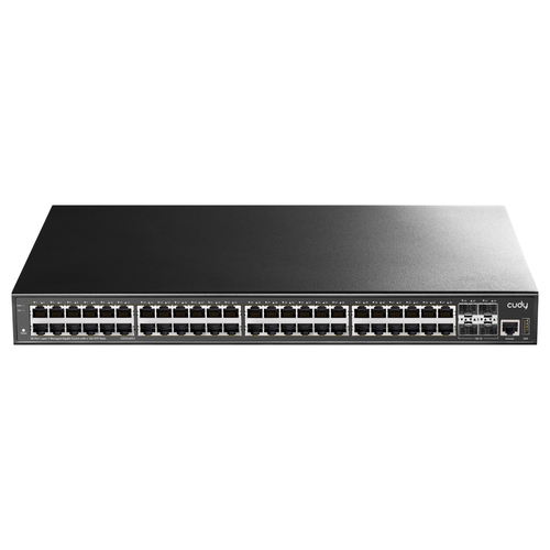 Коммутатор/ 48-Port Layer 3 Managed Gigabit Switch,48 Gigabit Ethernet ports + 4 10 Gigabit uplink SFP optical ports + 1 USB serial port + 1 console port, backplane bandwidth 176Gbps, three-layer network management function, support routing, DHCP, VLAN, MAC address, ACL access Control, QOS, multicast, storm suppression, IPV4/IPV6 and other business functions, support ring network, ultra-fast detection and self-healing functions, support 802.1X authentication, ARP intrusion detection, IP source p