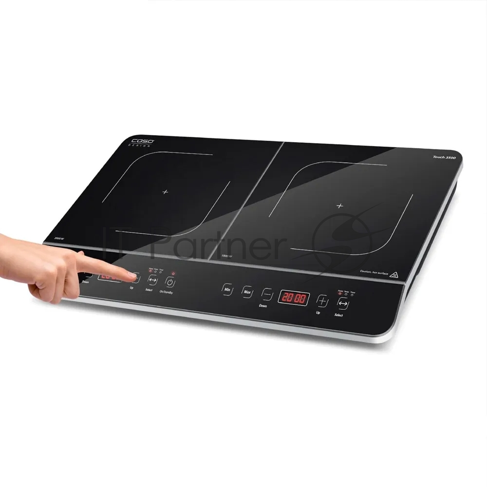 Плита настольная электрическая Caso Touch 3500 черный, 3.5 кВт, индукция, конфорки - 2, стеклокерамика, сенсор