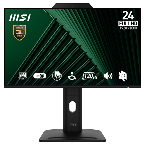 МОНИТОР 23.8" MSI PRO MP242PMG Black с поворотом экрана (IPS, 1920x1080, 120Hz, 4ms, 178°/178°, 300 cd/m², 1300:1, +VGA,