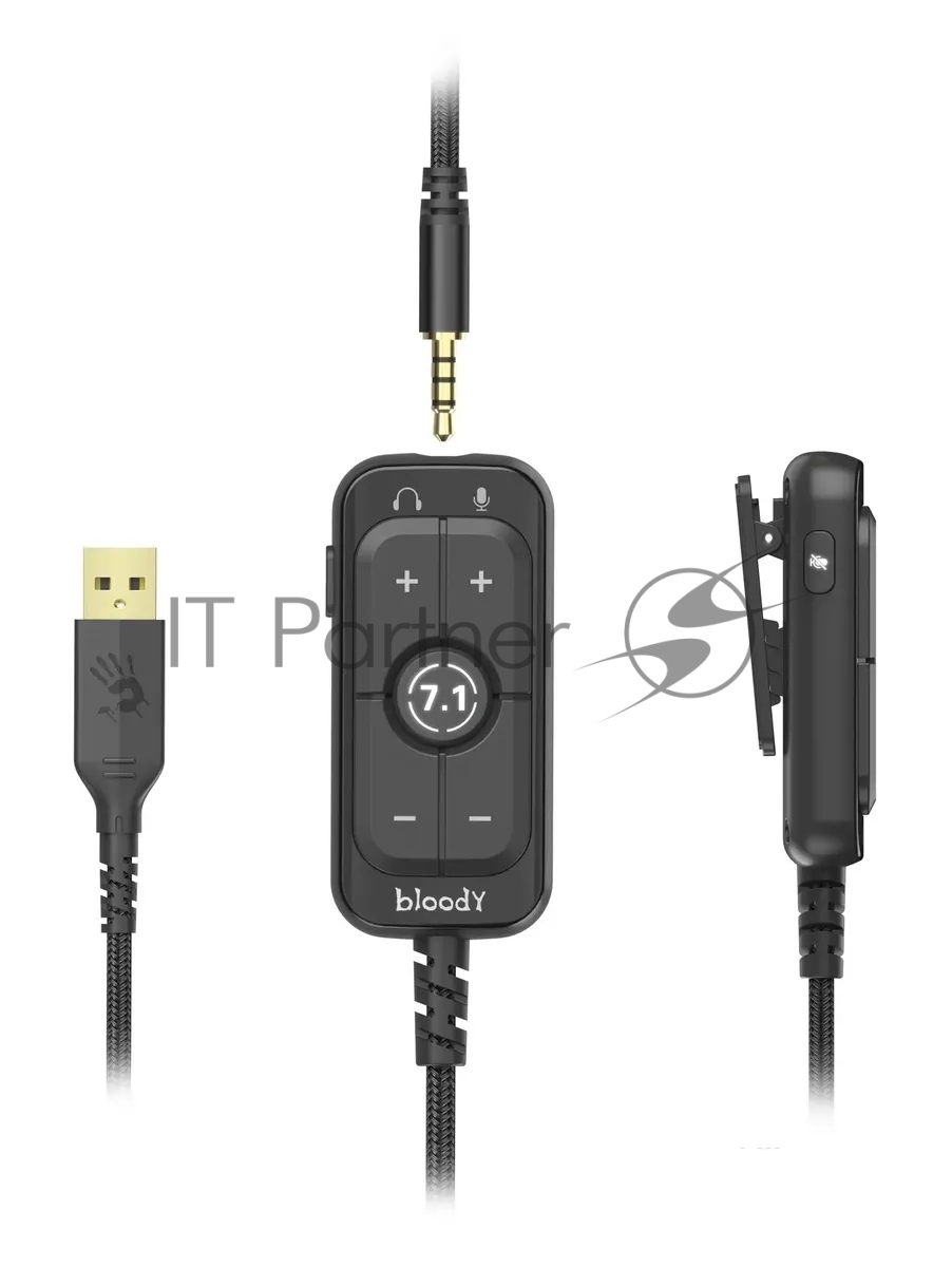 Наушники с микрофоном A4Tech Bloody M590i синий/белый 1м мониторные USB оголовье (M590I SPORTS NAVY)