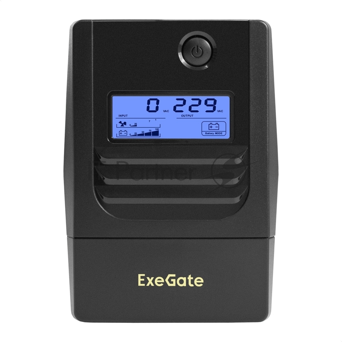 Источник бесперебойного питания ExeGate Smart LB-650.LCD.AVR.2SH.USB / 650 ВА / 390 Вт / 2 x CEE 7 (евророзетка)