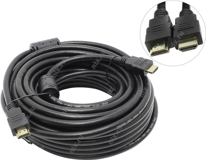 AOpen (AC G511D-15м) Кабель HDMI to HDMI (19M -19M)  15м  2 фильтра  ver1.4