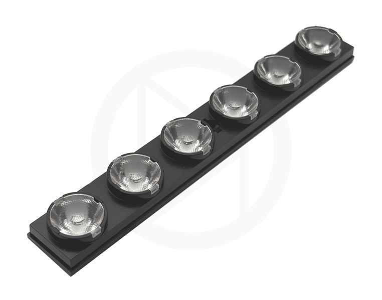 Групповая линза для линейного светильника KingBrite KB-FL122-6-25-XP, 6LED, 25°, 122x17x9.1мм