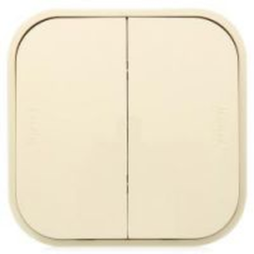 Выключатель Quteo 10A 2-клав., сл. кость Quteo Выключатель 10A 2-клав., сл. кость