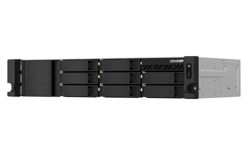 Системы хранения данных QNAP SMB 2U/8bay QC 2,0GhzCPU/8Gb(upto16Gb)/upto 20HDD with TL-R1200S-RP /SATA(3,5'' 2,5")/ 4xUSB/1xExp.slot/2x2,5Gb/1xHDMI/iSCSI/2xPS/no rail(RAIL-B02)/3YW TS-864eU-RP-8G-EU-RU