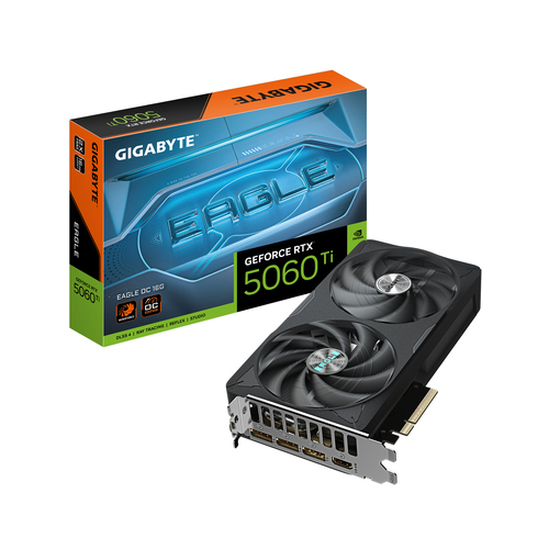 GigaByte GeForce RTX 5060Ti EAGLE OC 16G 2617MHz PCI-E 5.0 16384MB 28000MHz 128 bit 1xHDMI 3xDisplayPort HDCP GV-N506TEAGLE OC-16GD