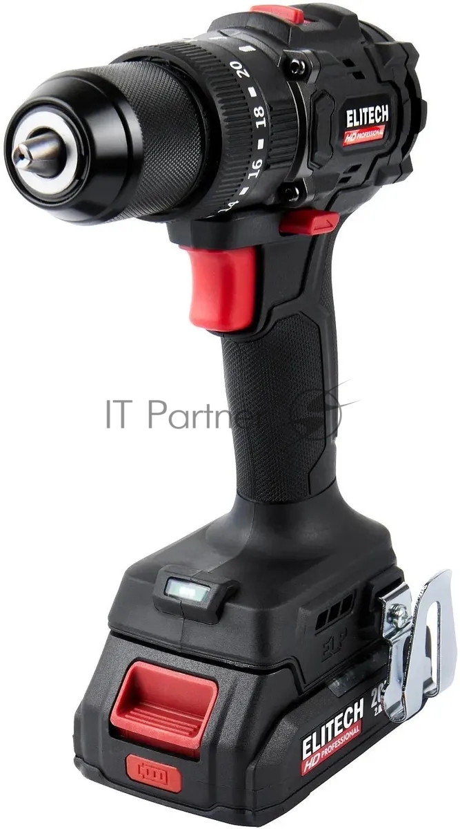 Дрель-шуруповерт Elitech CD 20ISL2 (E2201.041.01) 40Вт аккум. патрон:быстрозажимной (кейс в комплекте) (205722)