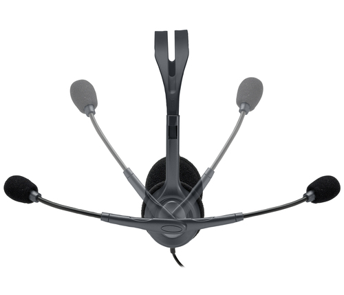 Logitech Гарнитура H111 Stereo Headset, длина кабеля 1,8 м, разъем 3,5 мм, микрофон с функц. шумоподавления, серый.
