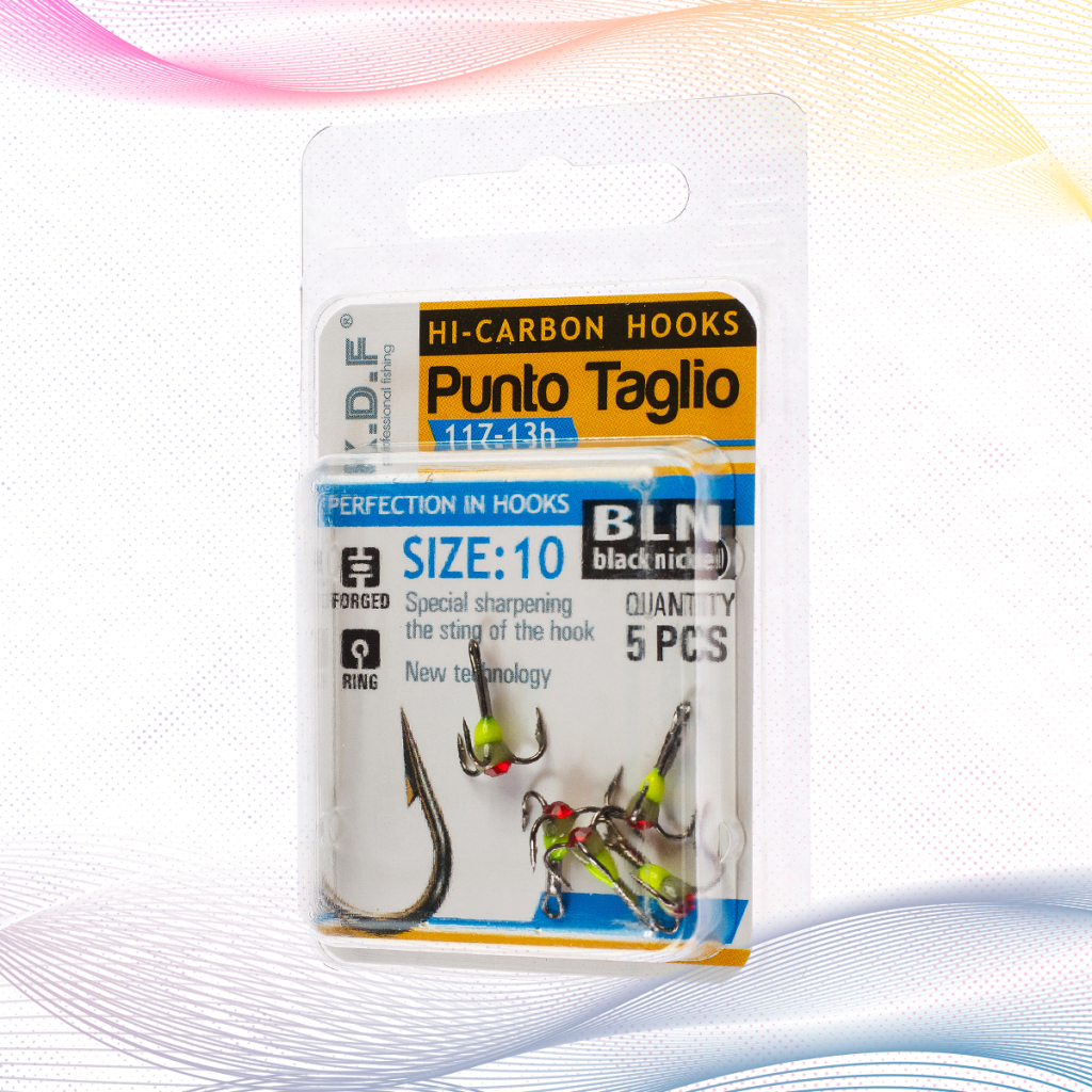 Крючки тройники с каплей KDF Punto Taglio 117-13h №10
