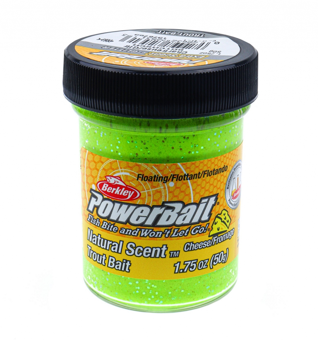 Форелевая паста Berkley Natural Scent Glitter Trout Bait Cheese Chartreuse Сырная цв желто-зеленый с блеском SAP-1376753