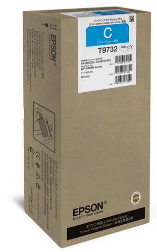 Картридж EPSON T973  голубой стандартной емкости XL для WF-C869RDTWF (C13T973200/C13T97320N)