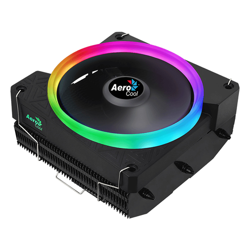 Кулер для процессора AeroCool/Formula Cylon 3H черный, 120 мм, алюминий, 1800 об/мин, 24.3 дБ, 4 pin, 125 Вт, 98 мм