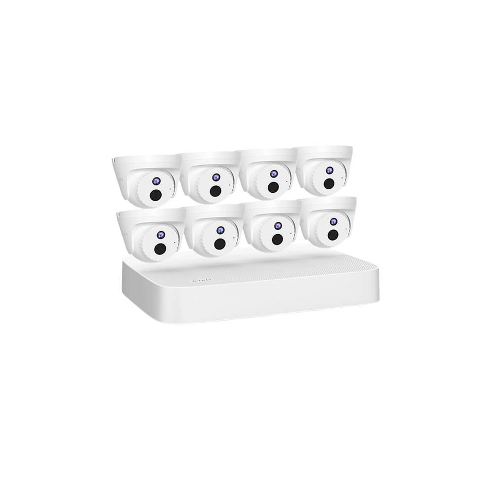Комплект видеонаблюдения Tenda K8P-4CR, 8×IP-камер 4Мп, PoE, видеорегистратор