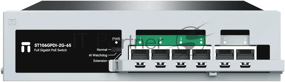 Коммутатор Netis ST106GPDI-2G-65, 4×1 Гбит/с PoE + 2×1 Гбит/с, неуправляемый