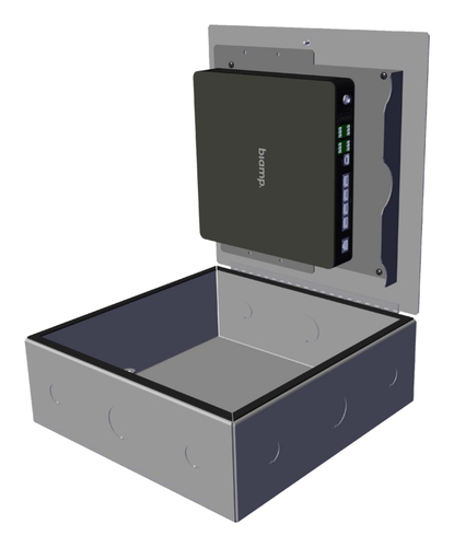 Монтажная коробка Biamp [Plenum box 12 x 12] для размещения любого из следующих продуктов в пленуме: TesiraFORTE X series, Devio SCX series, Parle TCM-X, Parle TCM-XA, Parle TCM-1, Parle TCM-1A, Parle TCM-1EX, Tesira AMP-450P, Tesira AMP-450BP, TesiraCON