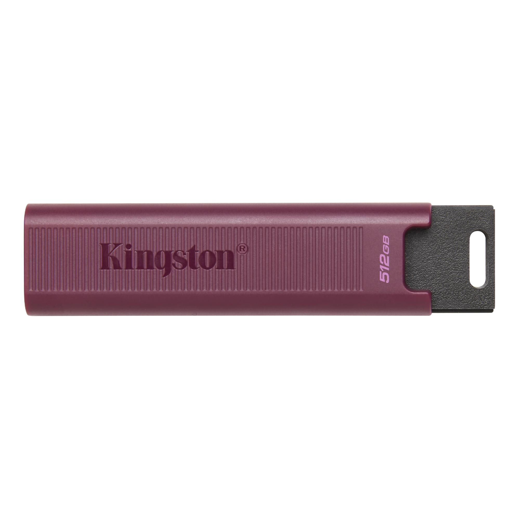 USB накопитель Kingston - DataTraveler Max, USB Type A (USB 3.2 Gen 2), 512 ГБ, цвет бордовый, DTMAXA/512GB