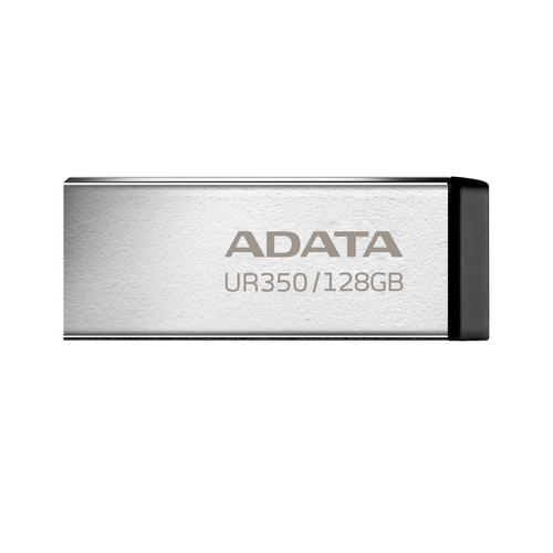 Флешка USB ADATA UR350 (UR350-128G-RSR/BK), 128Gb, USB 3.2, R/W 100/15, серебристый/черный