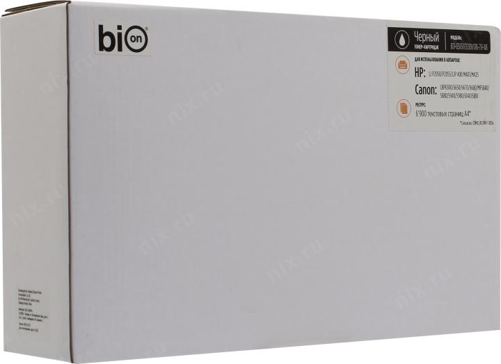 Картридж Bion BCR-CE505X/CF280X/CRG-719-WB для HP  LJ  P2055/P2035/M401/M425,  Canon LBP6300/6650/6670
