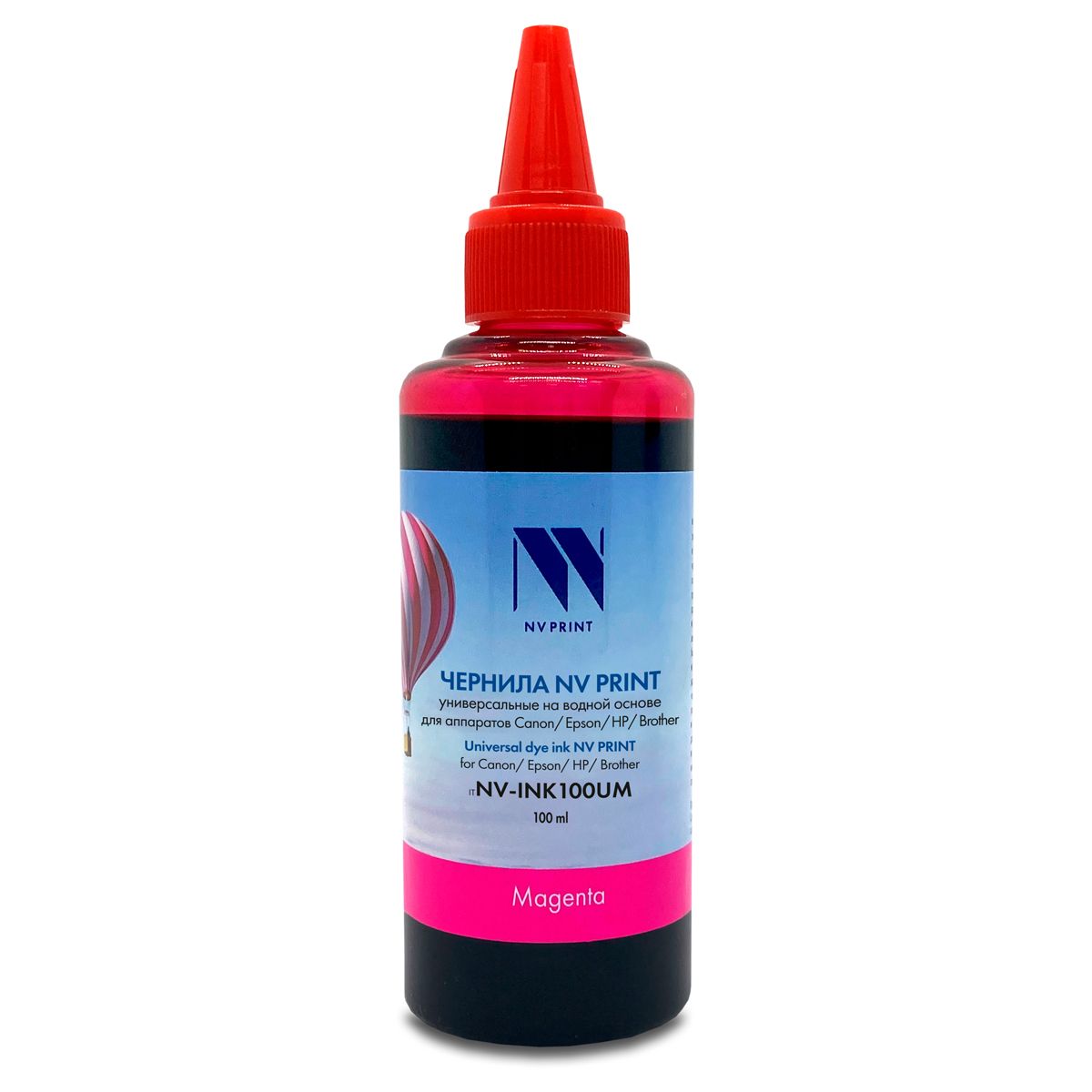 Чернила совместимые NVPrint NV-INK100U Magenta универсальные на водной основе для аппартов Сanon/Epson/НР/Lexmark (100 ml) (Китай)