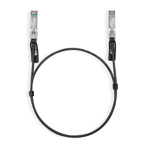 Кабель прямого подключения TP-Link, SFP PLUS -> SFP PLUS, 10 Гб/с, 1 м, цвет чёрный, SM5220-1M