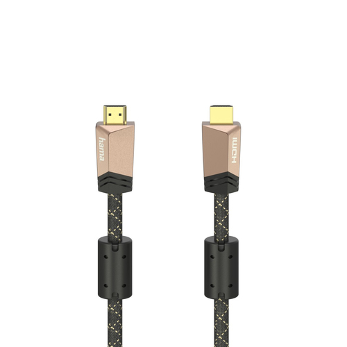 00205025 Кабель аудио-видео Hama Premium HDMI (m)/HDMI (m) 1.5м. феррит.кольца позолоч.конт.  черный 5зв ()